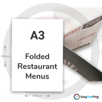 A3 Folded Restaurant Menus