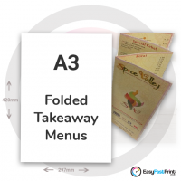 A3 Folded Takeaway Menus