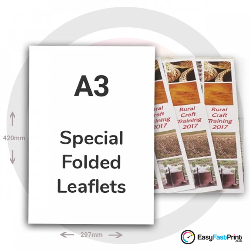 A3 Special Folded Leaflets