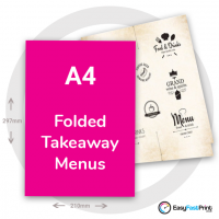 A4 Folded Takeaway Menus