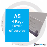 A5 - 4 page Order of Service